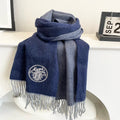 HM 25 200cm Scarf Blue Cashmere 825628