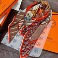 HM 26s Printed Square Scarf 140 In Cashmere And Silk 309321