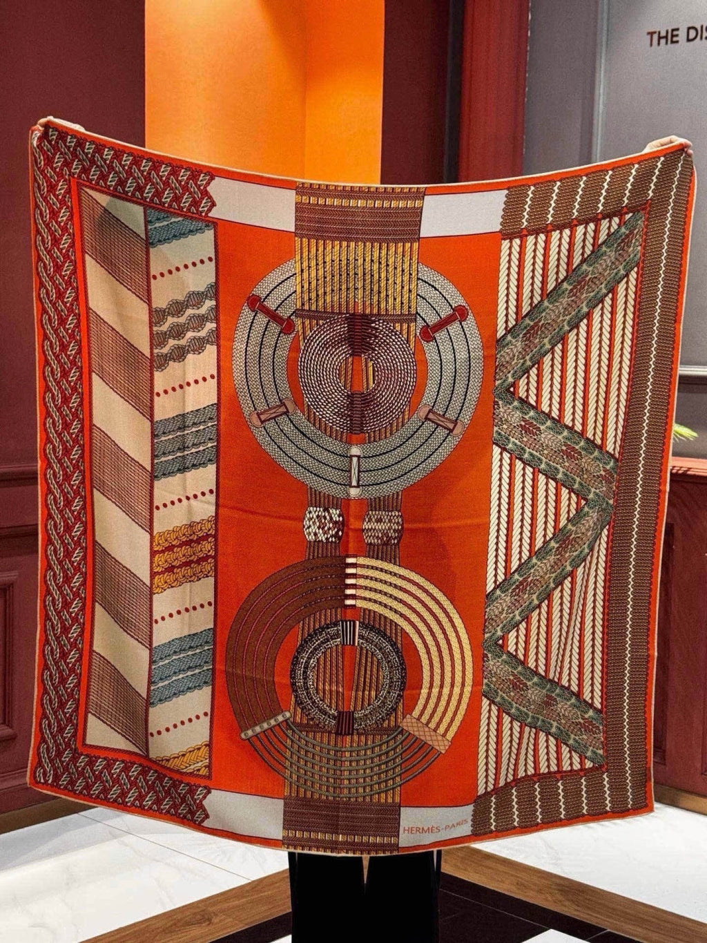 HM 26s Printed Square Scarf 140 In Cashmere And Silk 309321