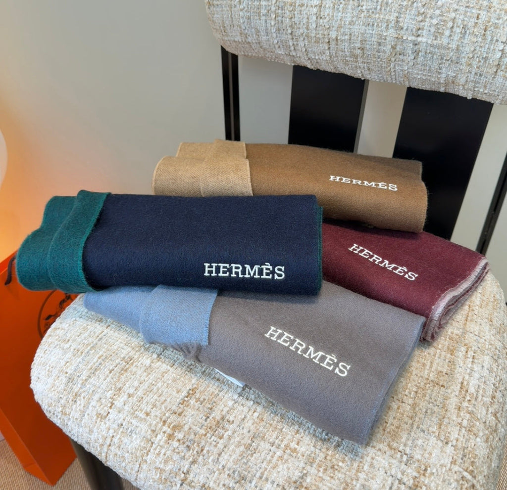 HM Scarf 190 CM Gray Wool 969493