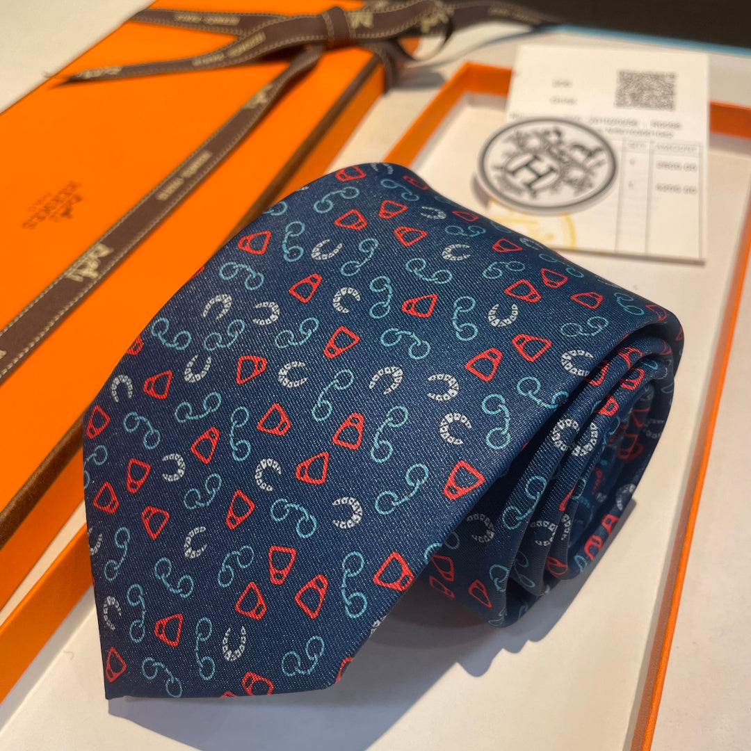 HM Metal en Vrac Twillbi Tie Dark Blue Twill Silk 212118