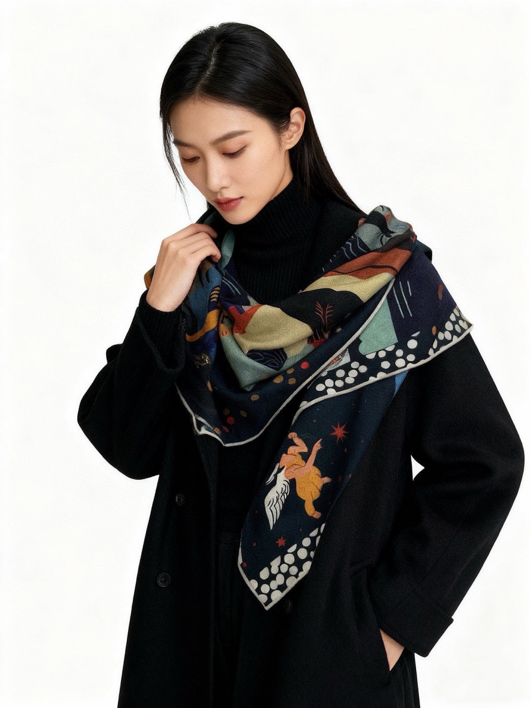 HM 26s Scarf 140 In Cashmere And Silk 303101