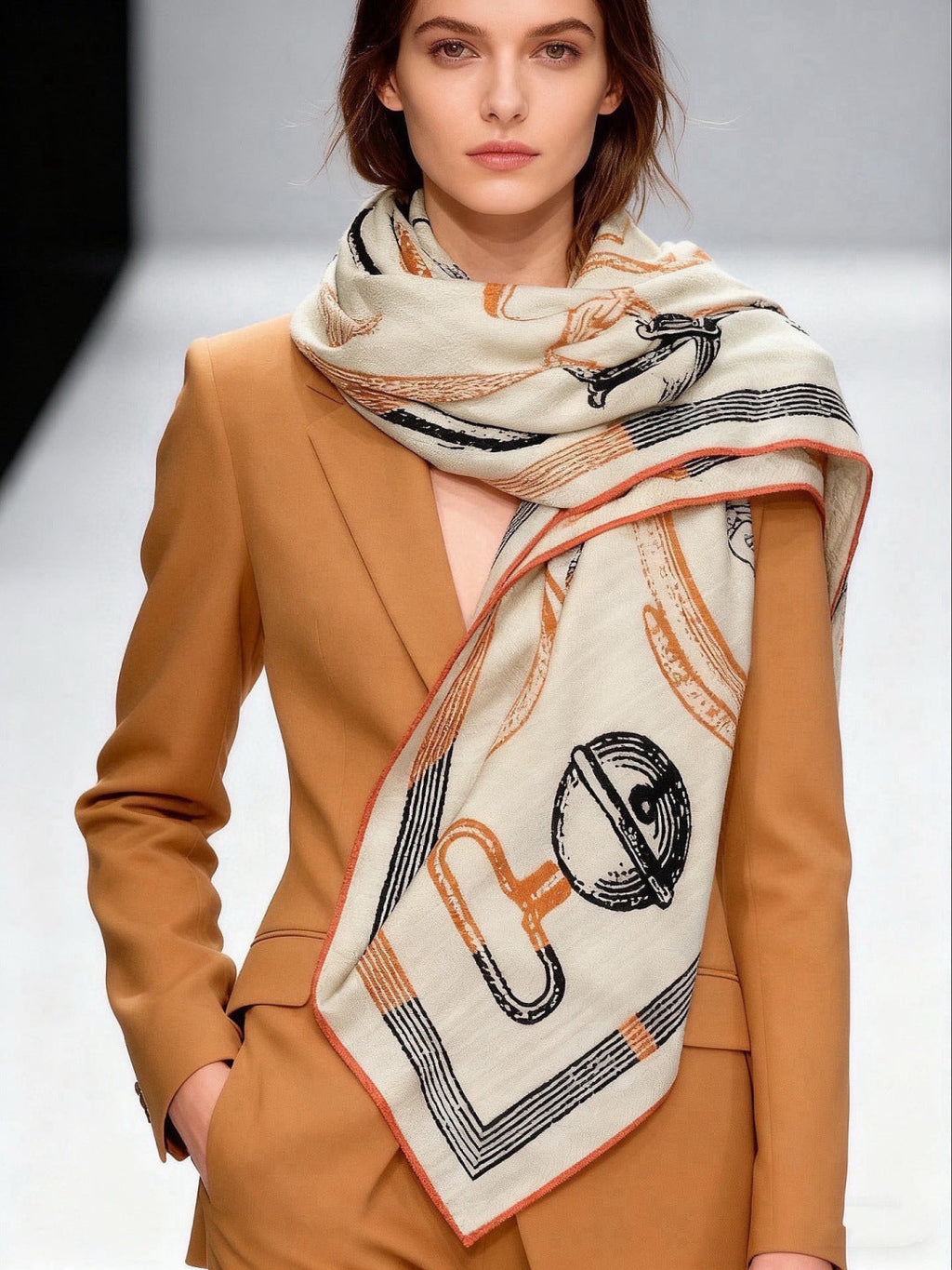 HM 26s Scarf 140 In Cashmere And Silk 303159