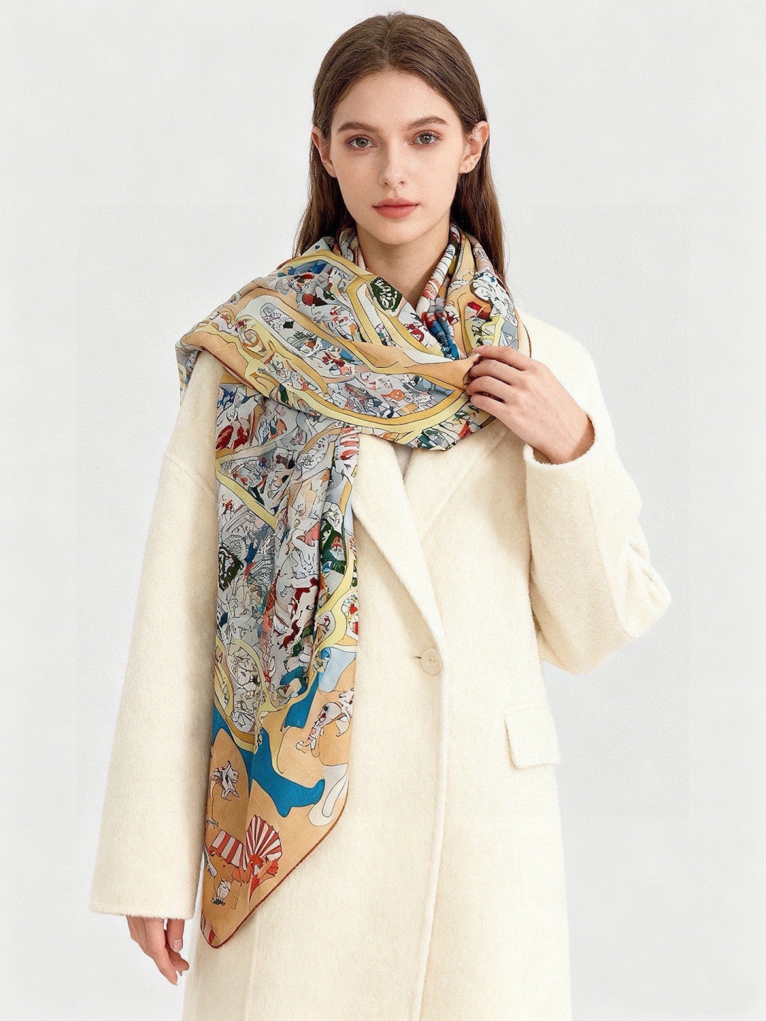 HM 26s Scarf 140 In Cashmere And Silk 304246