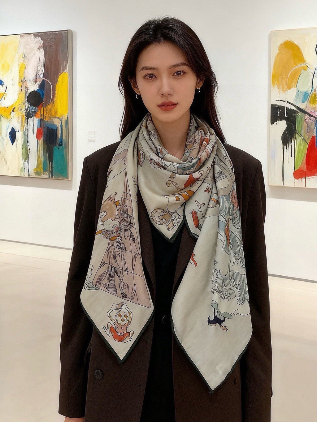 HM 26s Scarf 140 In Cashmere And Silk 304247