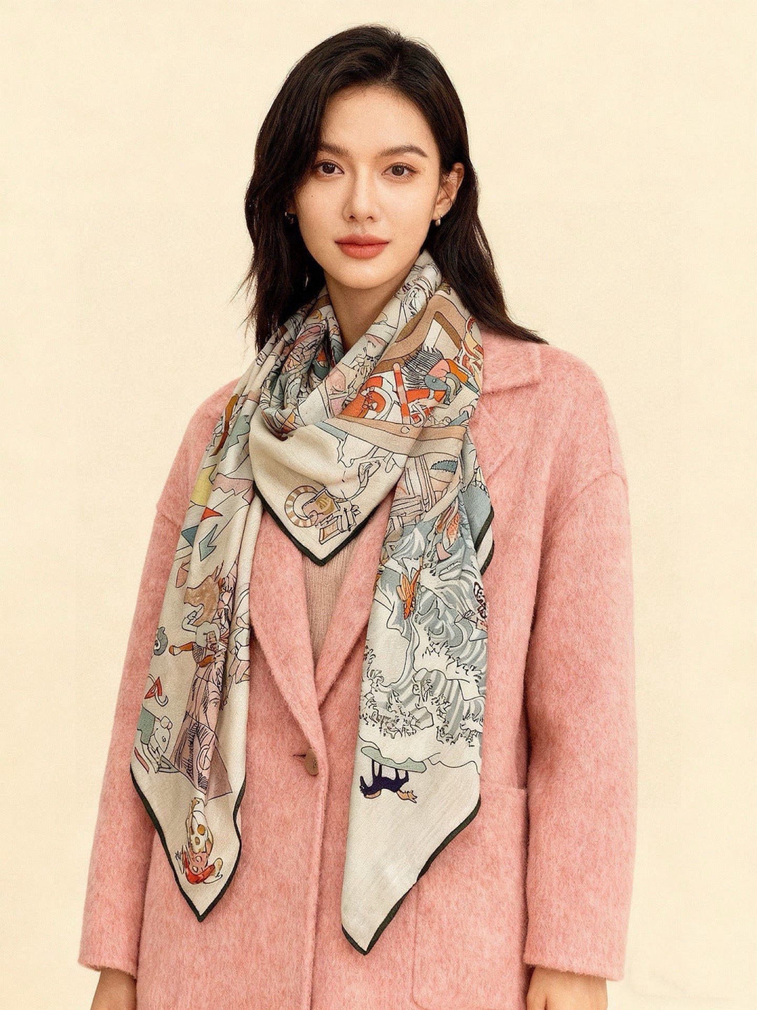 HM 26s Scarf 140 In Cashmere And Silk 304248