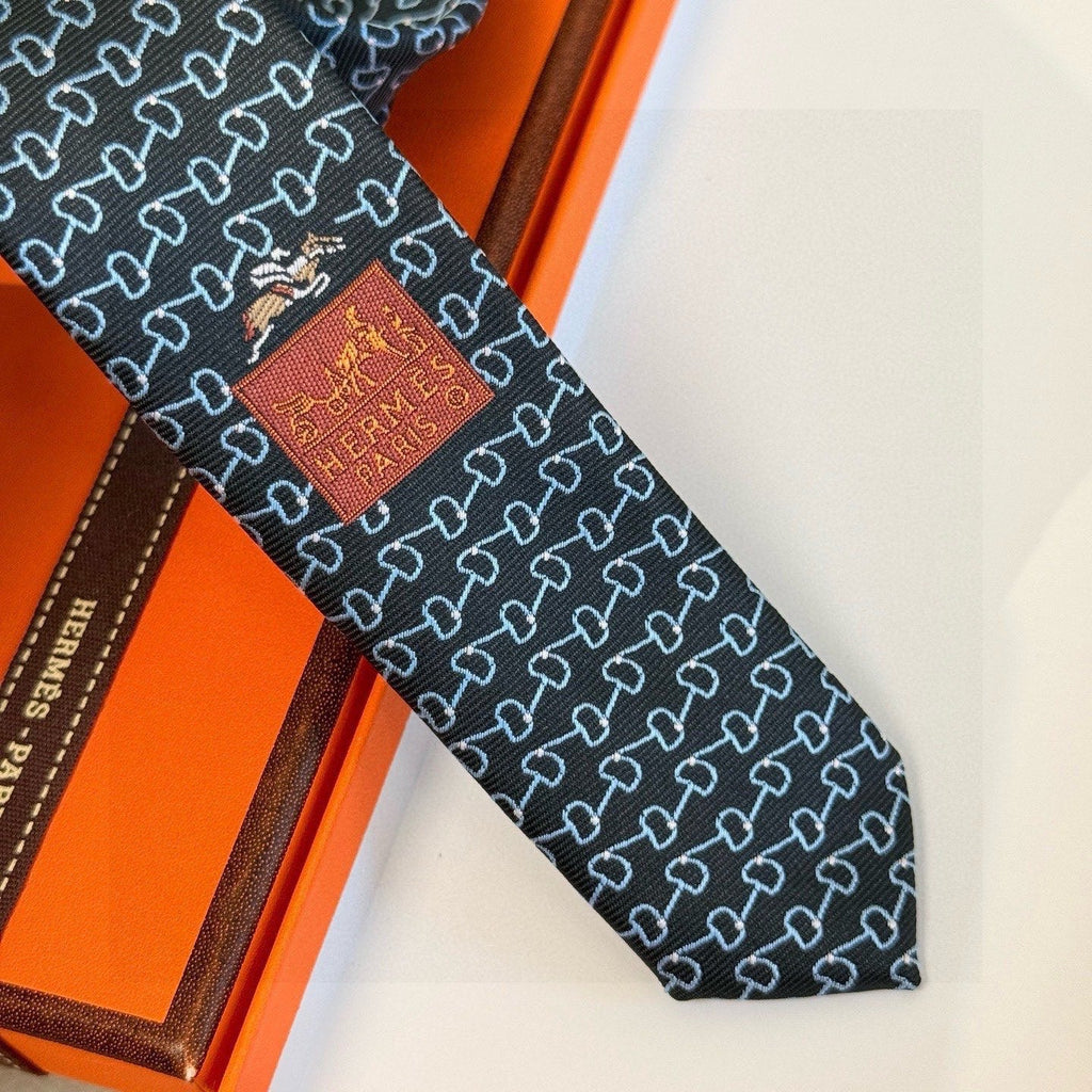 HM Mors a Olives Tie Black Twill Silk 212098