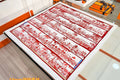 HM 26s Knitting Scarf 90 White Red Colorful Mulberry Silk 147541