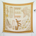 HM Equestrianism 140 CM Yellow White Colorful Cashmere and Silk 293102
