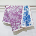 HM Flamingo Party Tattoo Double Face Scarf 90 Pink Blue Twill Silk 194439